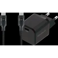 BlueBuilt Chargeur Power Delivery 45 W + Câble USB-C 3 m Nylon Noir