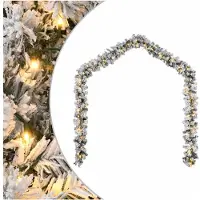 vidaXL Guirlande de Noël avec lumières LED vert 10 m PVC