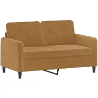 vidaXL Ensemble de canapés 3 pièces avec coussins Marron Velours