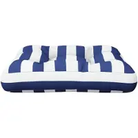 vidaXL Coussin De Palette Rayure Bleue/Blanche 58x58x10 Cm Tissu