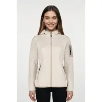 CMP Polaire à capuche épaisse en maille chinée femme Knit-Tech