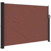 vidaXL Marquise latérale extensible brun 140x600 cm