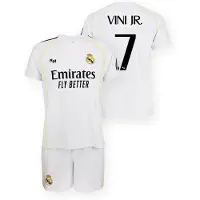 Real Madrid 25/26 Vinicius Home Short Sleeve Set Blanc 8 Years Enfants