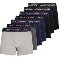 Jack & Jones Boxers 'JACCORP OLD' bleu marine / gris foncé / gris chiné / noir