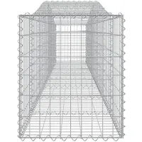 vidaXL Gabions avec arc surélevé 25 pcs. 400x50x60/80cm Fer galvanisé
