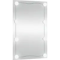 vidaXL Miroir mural avec lampes LED 40x60 cm Verre Rectangulaire
