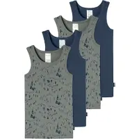 Schiesser Maillot de corps ' Fine Rib Multi ' bleu foncé / kaki