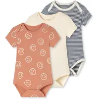 Schiesser Barboteuse / body 'Fine Rib Multi' crème / écru / bleu / orange