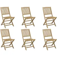 vidaXL , 6 chaises pliantes, 48,5 x 57 x 90 cm, en bois massif d'acacia