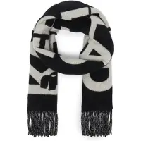 Karl Lagerfeld Écharpe 'Essential' noir / blanc