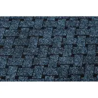 Rugsx Paillasson antidérapant pour les mètres courants 100 cm VECTRA 800 extérieur, intérieur, sur caoutchouc - bleu 100x390 cm