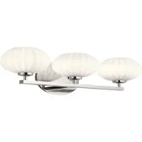 Kichler Pim LED Applique murale G9 triple Chrome poli Opale satinée gainée IP44 (900 lm, G9)