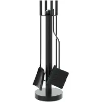 vidaXL Ensemble d'ustensiles de cheminée 5 pièces 18 x 56 cm Acier