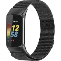 IMoshion Bracelet magnétique milanais pour Fitbit Charge 5 - Taille S - Noir