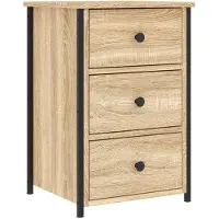 vidaXL Tables de chevet 2 pcs chêne sonoma 40x36x60 cm bois ingénierie