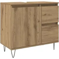 vidaXL Armoire sous lavabo Artisan-Chêne 65x33x60 cm Bois composite
