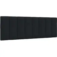 vidaXL Coussin de tête de lit "Hanko" Noir 120 cm Tissu
