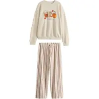 Next Pyjama crème / écru / marron / orange