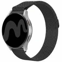 IMoshion Bracelet magnétique milanais - Connexion universelle 24 mm - Noir