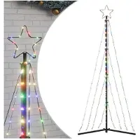 vidaXL Sapin de Noël à LED 339 LED colorées 187 cm