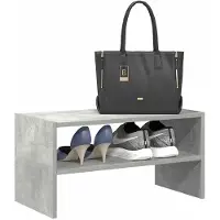 vidaXL Étagère à chaussures empilable gris béton 60x30x30,5 cm