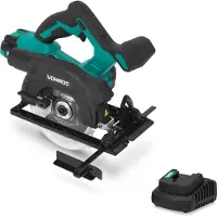 Vonroc Scie circulaire sans fil 20V 150 mm | avec batterie 2,0 Ah et chargeur rapide