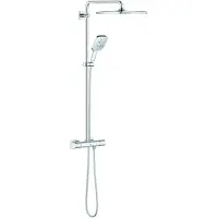 GROHE Rainshower SmartActive 310 Système de douche avec mitigeur thermostatique, avec douche de tête et douchette à main 3 jets, montage mural, 26649000