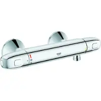 GROHE Grohtherm 1000 Mitigeur thermostatique pour douche, chrome, raccords FastFixation S, 34550000