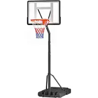 HOMCOM HOMdotCOM Mobiele basketbalstandaard basketbalring in hoogte verstelbaar 250-350cm staal