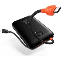 Veger powerbank 20000 mAh avec câbles intégrés Type C / Lightning PD QC3.0 35W K2 (W2068) noir