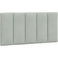 vidaXL Coussin de tête "Hanko" gris clair 100 cm velours