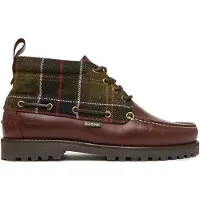 Barbour Bottines à lacets 'Harle' marron / vert / rouge / blanc