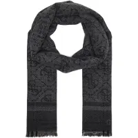 GUESS Écharpe 'MILANO' gris clair / gris foncé / noir