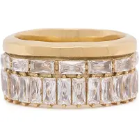 GUESS Bague 'LES BAGUETTES' or / transparent