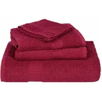 vidaXL Serviettes 2 pcs bordeaux 100x200 cm 360 g/m² 100% coton