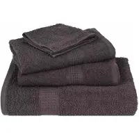vidaXL Essuie-mains 4 pcs anthracite 50x100 cm 360 g/m² 100% coton