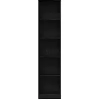 vidaXL Bibliothèque En Chêne Noir 40 X 24 X 176 Cm Bois D'ingénierie
