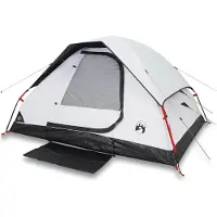 vidaXL Tente de camping dôme 4 personnes blanche foncée étanche à l'eau