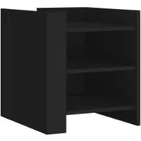 vidaXL Table de chevet noir 45x50x50 cm bois d’ingénierie