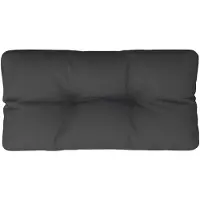 vidaXL Coussin de palette noir 80x40x12 cm tissu