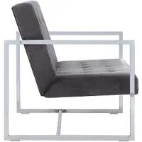 vidaXL Canapé à 2 places avec accoudoirs gris foncé chrome et velours