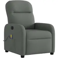 vidaXL Fauteuil relax de massage, tissu, gris foncé