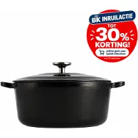 BK Cookware : Cocotte en fonte émaillée Bourgogne, 26 cm / 5,3 L, avec couvercle