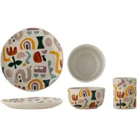 Bloomingville Ensemble Filur comprenant une assiette, une tasse et un petit bol