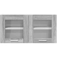 vidaXL Armoire suspendue Riga Gris Sonoma et Blanc 80 x 31 x 40 cm
