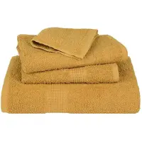 vidaXL Essuie-mains 4 pcs doré 50x100 cm 360 g/m² 100% coton