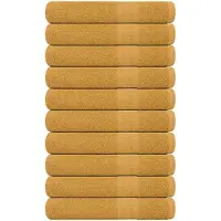 vidaXL Serviettes de sauna 10 pcs doré 80x200 cm 360 g/m² 100% coton