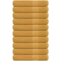 vidaXL Serviettes 10 pcs doré 100x200 cm 360 g/m² 100% coton