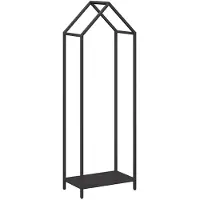 vidaXL Étagère à bois noir 40x25x120 cm Acier laminé à froid