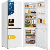 Heinner HC-HM262E++ Réfrigérateur-congélateur 262 L, réglage électronique de la température, blanc